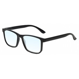 Calabria R861 Blue Light Reading Glasses +2.50 Black Men Women Trendy Eyeglasses Work Gaming Computer Readers w/Zipper Case
