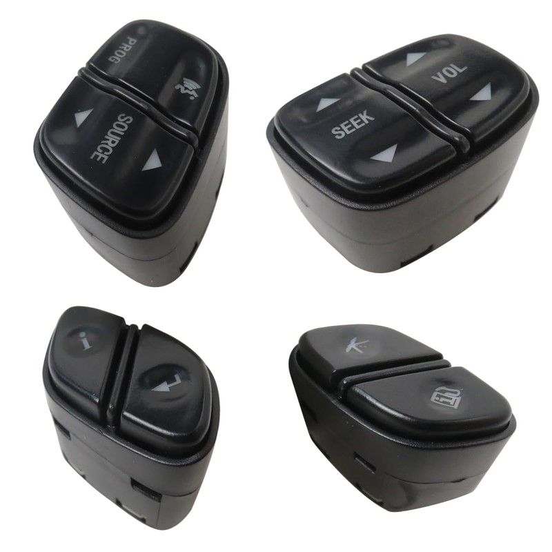TalaBide 4pcs Steering Wheel Control Switch Button Fits for 2004-2009