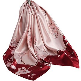 Ecroon Women's Silk Feel Scarf Scarf Women Elegant Silk Scarf Business Silk Scarf Bandana Handkerchief Neck Wrist Headscarves
