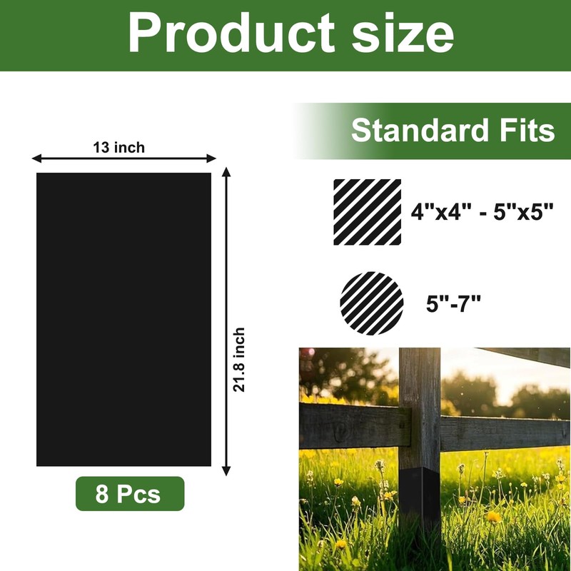 Post Sleeve, 21.8x13 Inch Fence Post Sleeve, Saver Posts 4x4