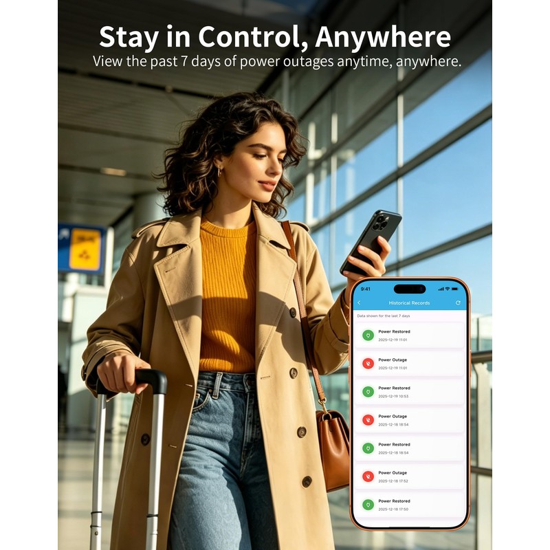 WiFi Power Failure Alarm – Briidea Freezer Power Outage Alarm