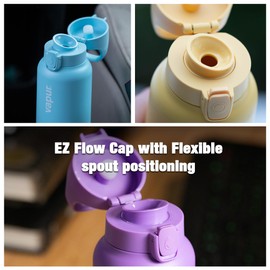 Vapur Chill Double Wall Insulated Reusable Water Bottle With Lockable Lid, Keeps Drinks Cold or Hot, Hydration On The Go, Ideal for Traveling, Hiking or Camping, BPA Free, 20 Ounce, Sunbeam