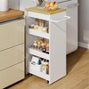 IRONCK Slim Storage Rolling Cart with Drawer and Wheels and