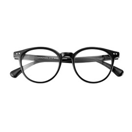 SKYWAY Blue Light Filter Glasses Women Men Retro Round Light Blue Light Glasses Computer Glasses Glasses Glasses Without Strength Gaming Glasses with Spring Hinge, 1 black