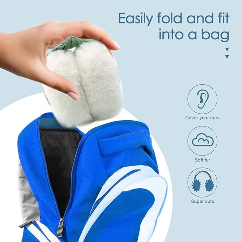 YIRANJIA Women's Foldable Furry Ear Muffs | Fashionable Winter Ear