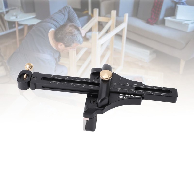 Woodworking Scriber Aluminium Alloy Multifunctional Marking Line Ruler T Type