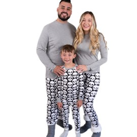 Honestbaby Family Matching Holiday Pajamas Organic Cotton for Men, Women, Kids, Toddlers, Baby Boys, Girls, Unisex Pets, Happy Skulls, Newborn