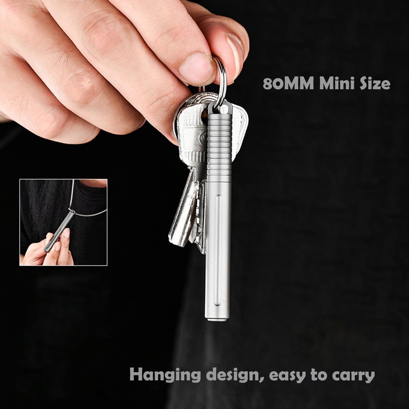 Hamans Titanium Mini Pen 3.15" Pocket Size EDC Ballpoint Pen