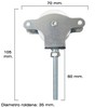 Wolfpack - Zinc Clothesline Pulley with Metal Pulley Wheel and