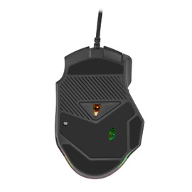 GETTTECH Gaming Mouse con Cable Trenzado 1.5m, Sensor Instant 725F, Resolución dpi de 7200, tasa de Sondeo 125 Hz, 8 Botones, Aura RGB, Rojo y Naranja.
