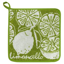 Kracht Kitchen Textiles Limoncello Terry Pot Holder 22 x 22 cm Green Pack of 2