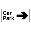V Safety Car Park Arrow Right Sign - 300 x