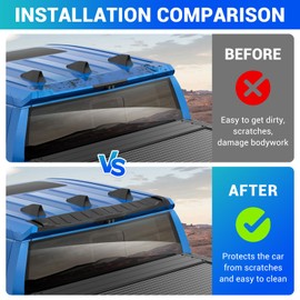 Titibett Truck Roof Spoiler Compatible with 2024-2025 Toyota Tacoma Rear Roof Protector Wing Fits for Tacoma Accessories Roof Mat Third Brake Light