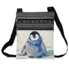 LiuenMgg Chubby Penguin Messenger Bag Small Ethnic Pattern Printed Adjustable