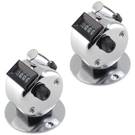 Jiozermi 2 Pack Desk Tally Counter, 4 Digit Number Counter Clicker, Mechanical Number Click Counters for Handheld or Base Mount
