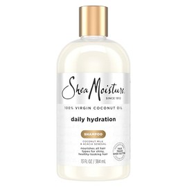 SheaMoisture Champú de hidratación diaria para todo tipo de cabello, 100% aceite de coco virgen, sin sulfatos, 13 onzas