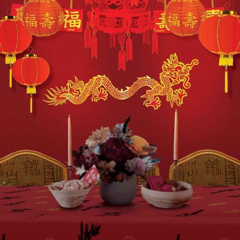 Beistle Chinese Dragon Photo Prop Backdrop, 36" Long - Lunar