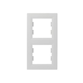Schneider Electric Schneider Electric Asfora EPH5810221D 2-Fach Rahmen fr Schalter und Steckdose, Vertikal, wei?