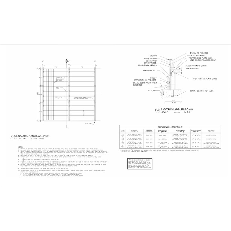 16x16' Studio Tiny Home Shed Building Plans with Floor Plan,