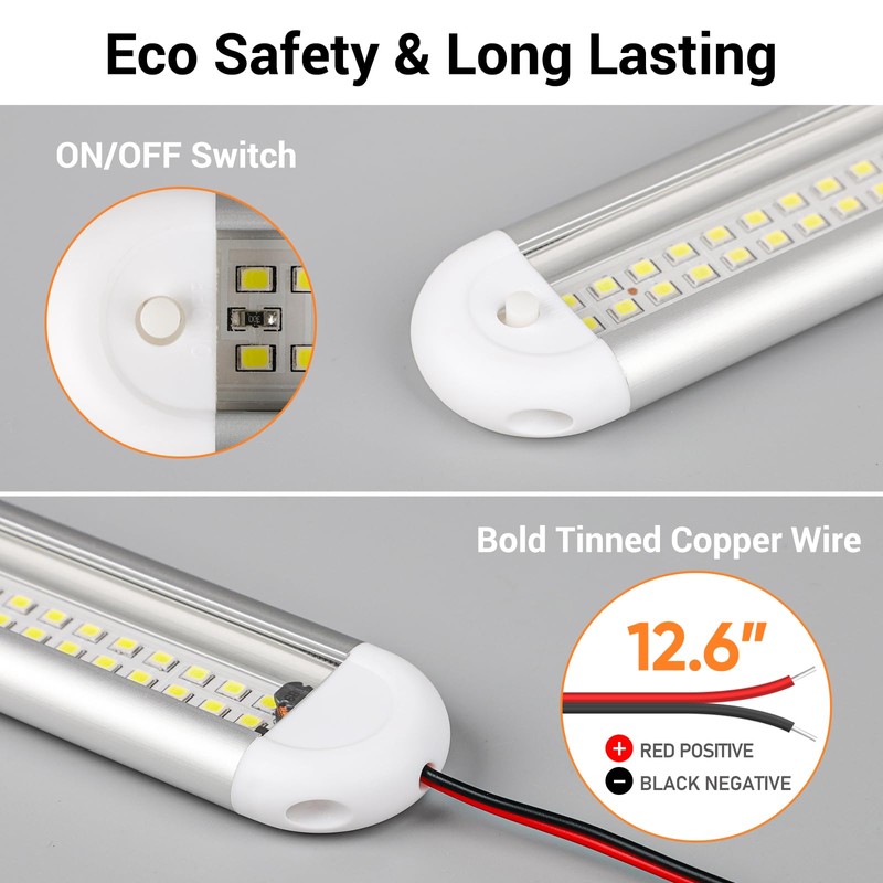 CT CAPETRONIX 12v Led Light Bar Strip, 80leds 1200LM 6.5W