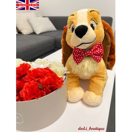 New Dogs Bow Tie Bowtie Valentine's Day Valentine Mini Hearts RED Elastic Band attach COLLAR ACCESSORY Handmade UK (Large)