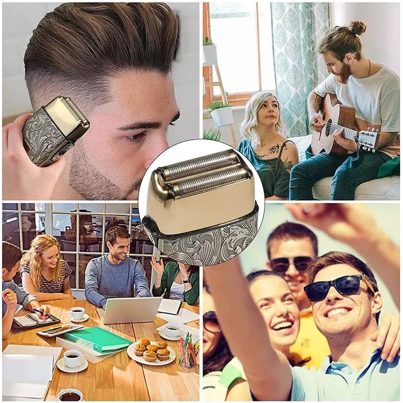 Electric Foil Shavers Bald Foil Blade Reciprocating Double-blade Pusher Digital