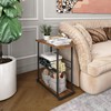 PROXRACER Side Table, 3-Tier End Table, Narrow Sofa Table Bedside