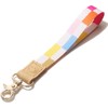 DQL White Wristlet Keychain, Wrist Lanyard for Keys, Women's Keyrings