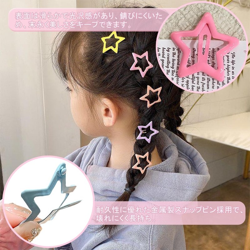 KALOLINNA Hair Clips, Star Bangs Clip, Bobby Pins, Set of