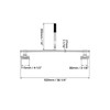 QWORK Cargo Trailer Cambar Cam Bar Lock, 36" Trailer Door