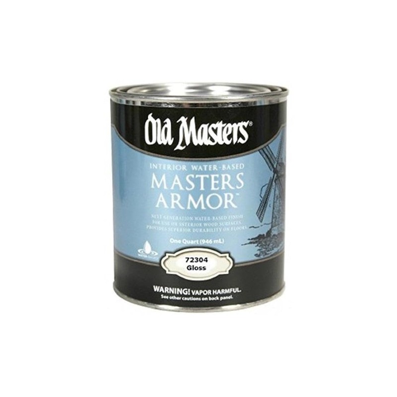 Old Masters 72304 Masters Armor Interior Water-Based Finish, Gloss, Clear,
