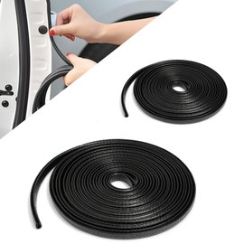 Vmingo Protector Borde Puerta Auto Sello Hule Moldura con Presión Universal 10 Metros Cada Tira de 5 Metros Protección Rayadura SUV Camioneta | 2 Piezas (Negro)