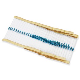 Innfeeltech 1/4 W 1% Tolerance 1.5K Ohm Metal Film Resistor for DIY Project and Experiments, 100 Pieces