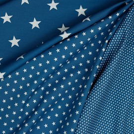 babrause® Cotton Fabric Jeans Blue Colours Woven Fabric Sold by the Metre Poplin Oeko-Tex 150 cm Wide - From 0.5 Metres