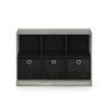 Furinno Bookcase and End Table Bundle with Bins and Drawers