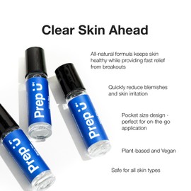 Prep U Blemish Serum with Tea Tree Oil for Blemish Prone Skin – Safe and All Natural Astringent – Blemish Spot Treatment for All Skin Types - Travel Size - 0.33 Fl Oz (2 Pack)