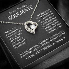 ShineOn To My Soulmate Necklace, Gift For Soulmate, Anniversary Gift, Birthday Gift