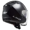LS2 Helmets Copter Open Face Helmet (Gloss Black - Medium)