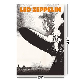 POSTER STOP ONLINE Led Zeppelin - Music Poster (Led Zeppelin I - Album Cover) (Size 24" x 36")