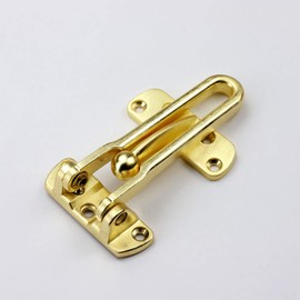 TOGU Solid Thicken Door Security Guard,Gate Latches Swing Bar Door Guard,Burglar-Proof Padlock Door Clasp for Home,Apartment,Hotel,Motel,Dormitory,Satin Gold