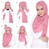 LMVERNA Lightweight Chiffon Scarf Solid Color Thick Chiffon Hijab Long