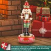 Biupky Nutcracker Christmas Decorations, 12" Wooden Nutcracker Figures Christmas, Clockwork