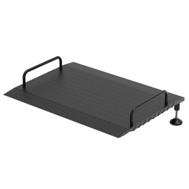 5~8" Adjustable Door Threshold Ramp with Detachable Handles, Wheelchair Ramp for Stairs/Scooters/Walkers/Home Steps(29.5" L*39.4" W, Max 500LBS Loading)