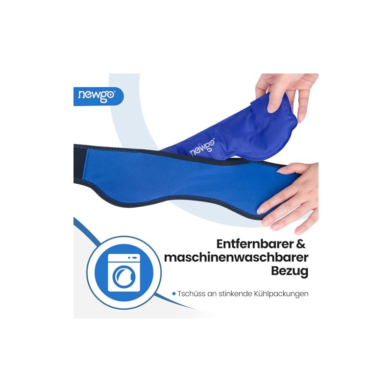 NEWGO Cooling Pad Gel Compress (2 Gel Inserts), Washable Head