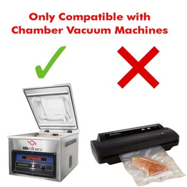 UltraSource - Chamber Machine Pouches 3 Mil Thickness, 12 x 12 inches, Pack of 1000 Vacuum Chamber Pouches, BPA-Free Pre-Cut Chamber Vacuum Sealer Bags with tear notch