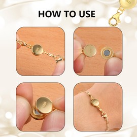 14K Gold Magnetic Necklace Clasps and Closures 925 Sterling Silver Double Lobster Clasp Magnetic Jewelry Clasps for Necklaces