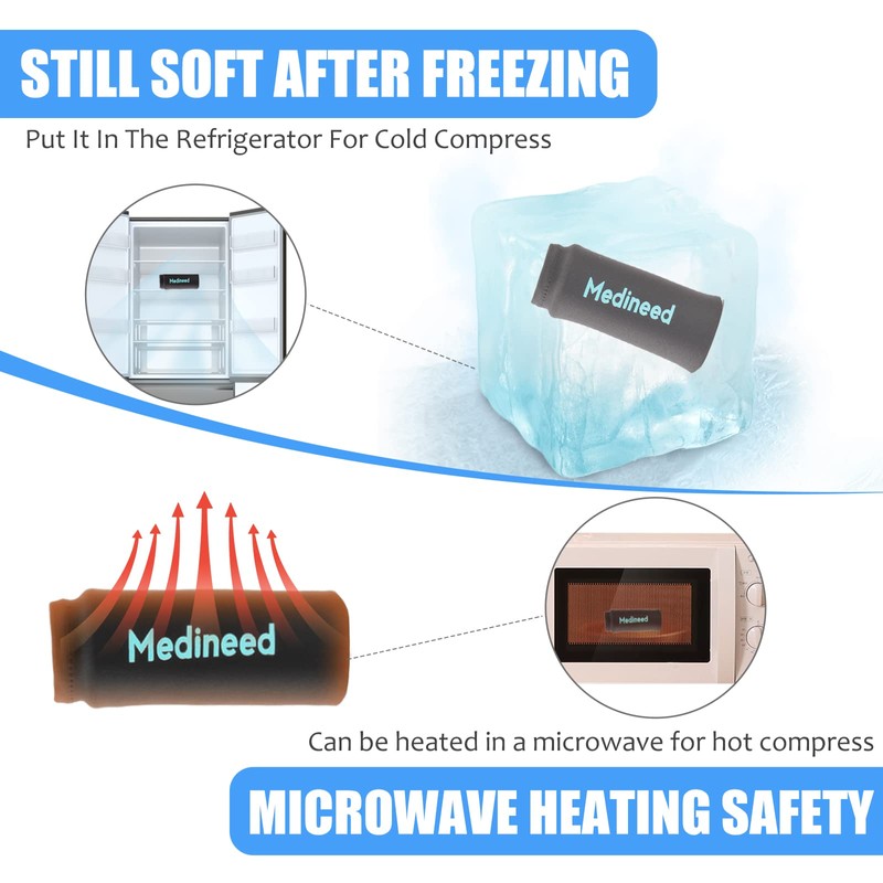 2PCS Finger Sleeves Gel Ice Pack, Lasting Cold Compress Freeze