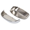ECOTRIC Chrome Pair Half Mirror Covers Compatible with 2007-2014 Chevy