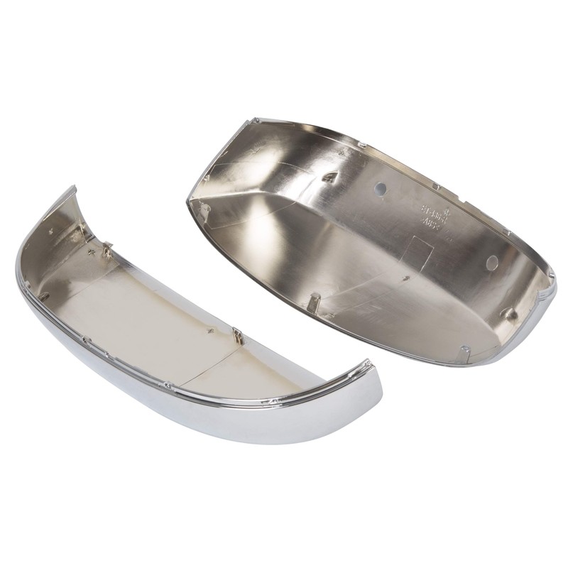 ECOTRIC Chrome Pair Half Mirror Covers Compatible with 2007-2014 Chevy