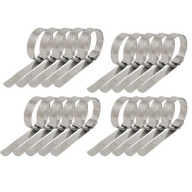 5/8" W x 0.025" Th x 2-3/4" Di (20 Pack) Center Punch Clamp band hose clamps 201 stainless steel